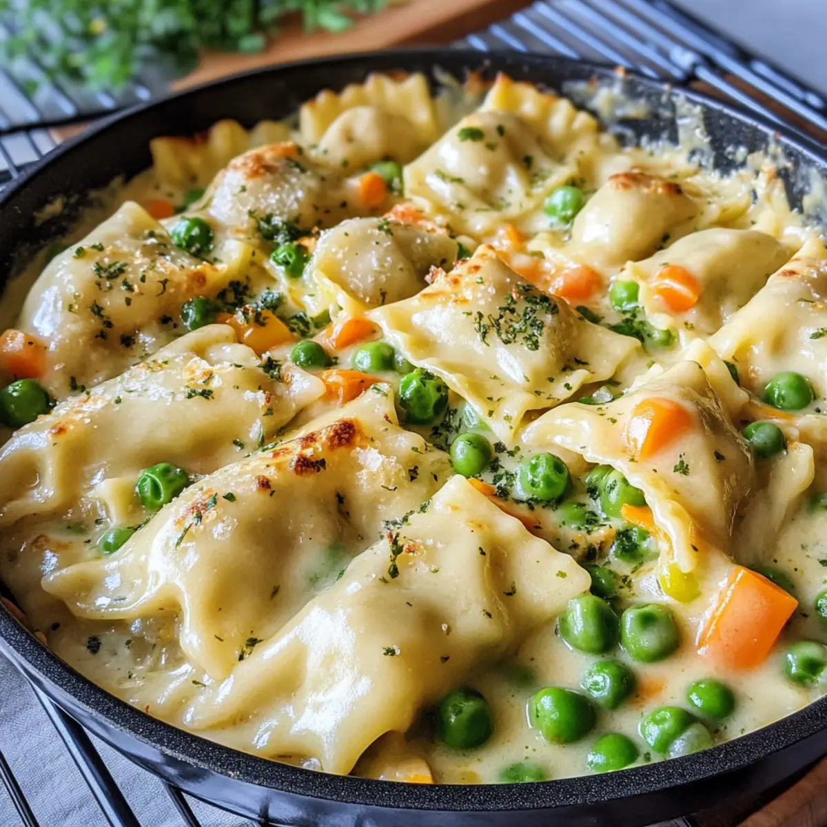 Maultaschen in Käse-Sahne-Soße